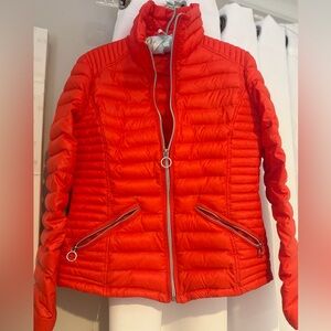 Michael Kors packable  Vibrant Red Puffer Jacket